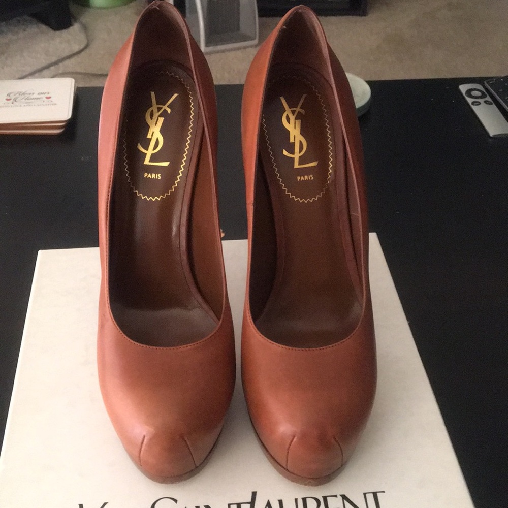 Ysl Tribtoo Pump Nappa Cognac Leather - image 2